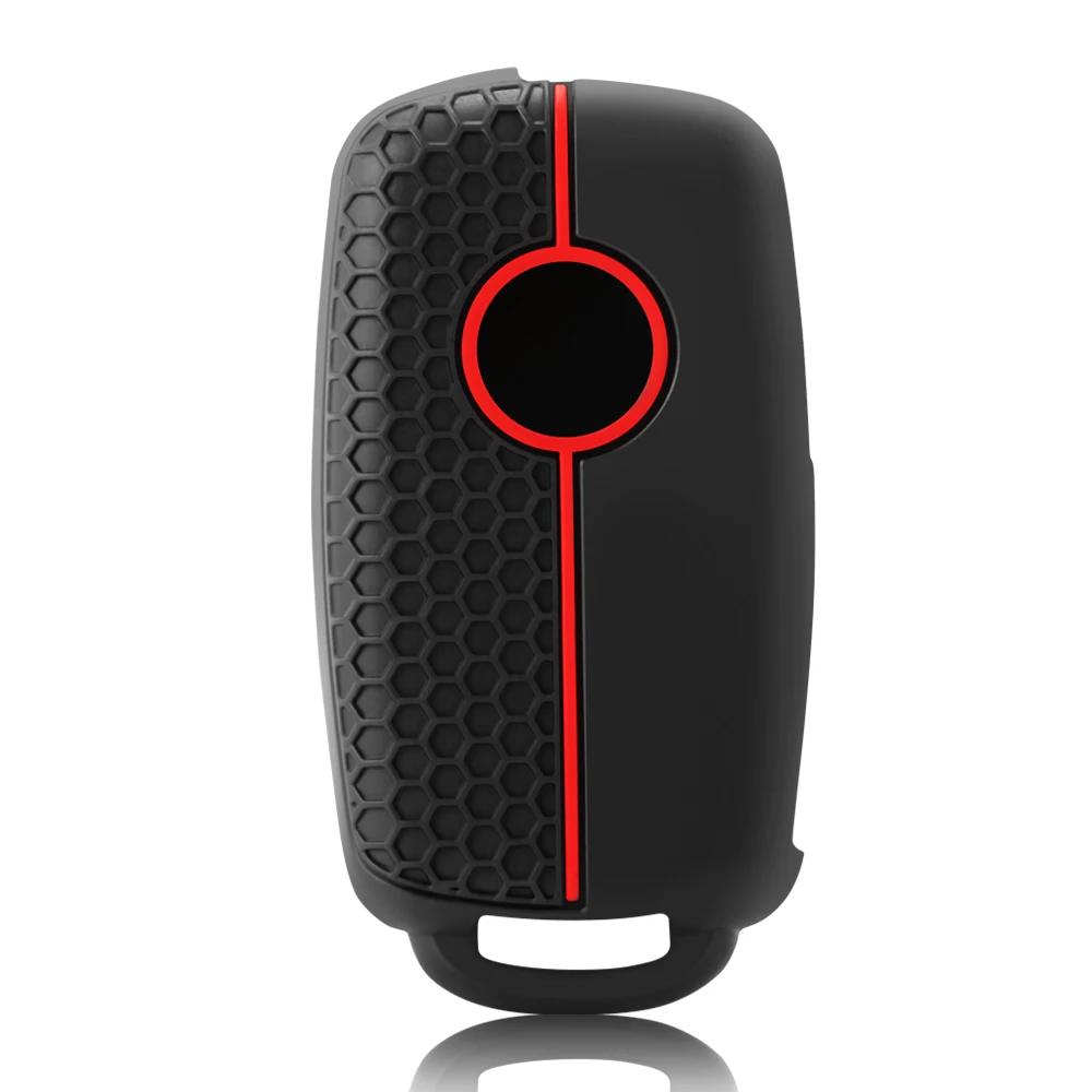 Чехол для автомобильного ключа силиконовый чехол для Volkswagen VW Polo Golf Passat Tiguan Beetle Caddy T5 Up Eos Skoda Octavia Seat Leon Altea