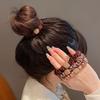 4pcs/Bag Girls Elastic Hair Band Accessories Fashion Hair Ties Leopard Ponytail Rhinestone Scrunchies for Women Hair Tie