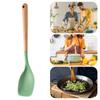 Spatula Spoon Flexible Non-Stick Silicone Utensil Wooden Handle Mixing Spatula For Kitchen Baking Mixing Scraping Serving Frying