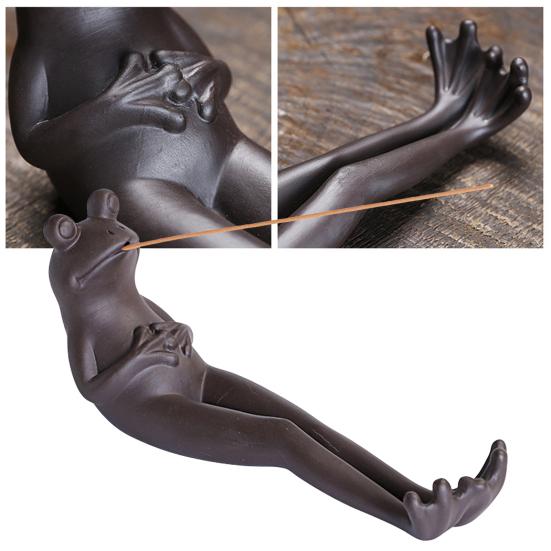 Курильница в стиле дзен, керамический стиль, в форме животного, медленный держатель для ароматических палочек в форме лягушки, домашний декор на каждый день