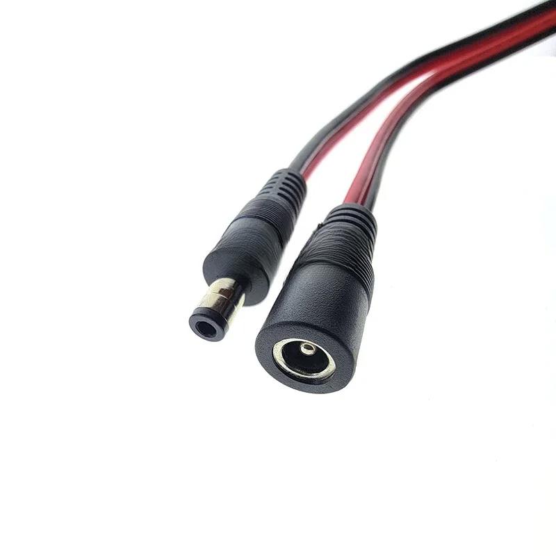 2.1 x 5.5мм 5.5*2.5ММ 14AWG DC Штекер Гнездо Кабель-пигтейл Разъем Провод 180Вт 16А DC Разъемы-бочонки питания 30СМ