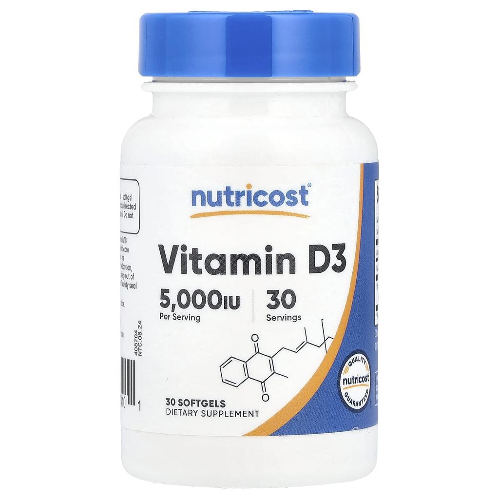 Vitamin D3, 125Mcg (5,000Iu), 30 Softgels