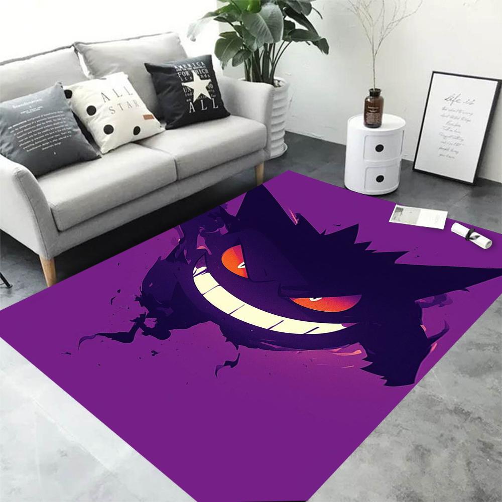 Creative Gengar Pokemon Anime Carpet for Living Room Bedroom Kids NonSlip Playmat Balcony Lounge Sofa Rug Gift Idel