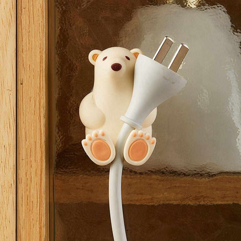 Bear Toothbrush Rack PVC Bathroom Storage Rack Simplicity Polar Bear Toothbrush Holder Bathroom