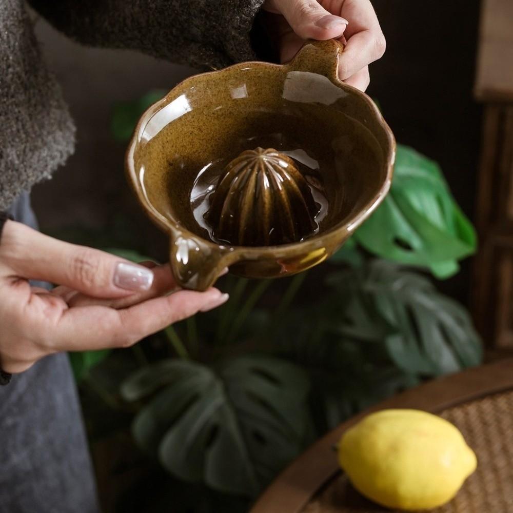 Non-Slip Ceramic Citrus Juicer Japanese Food Grinder Manual Hand Squeezer Vegetable Grinding
