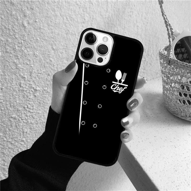 Куртка шеф-повара Чехол для телефона Папа-шеф-повар для iPhone 17 Air 16 PRO MAX 15 14 PLUS 12 11 13 Задняя крышка Fundas coque