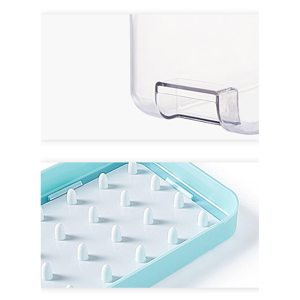 64 Nuggets Ice Cube Tray Easy Release Ice Maker With Lid Storage Bin Scoop Stackable 2-layer Ice Container For Cocktail Whisky Coffee