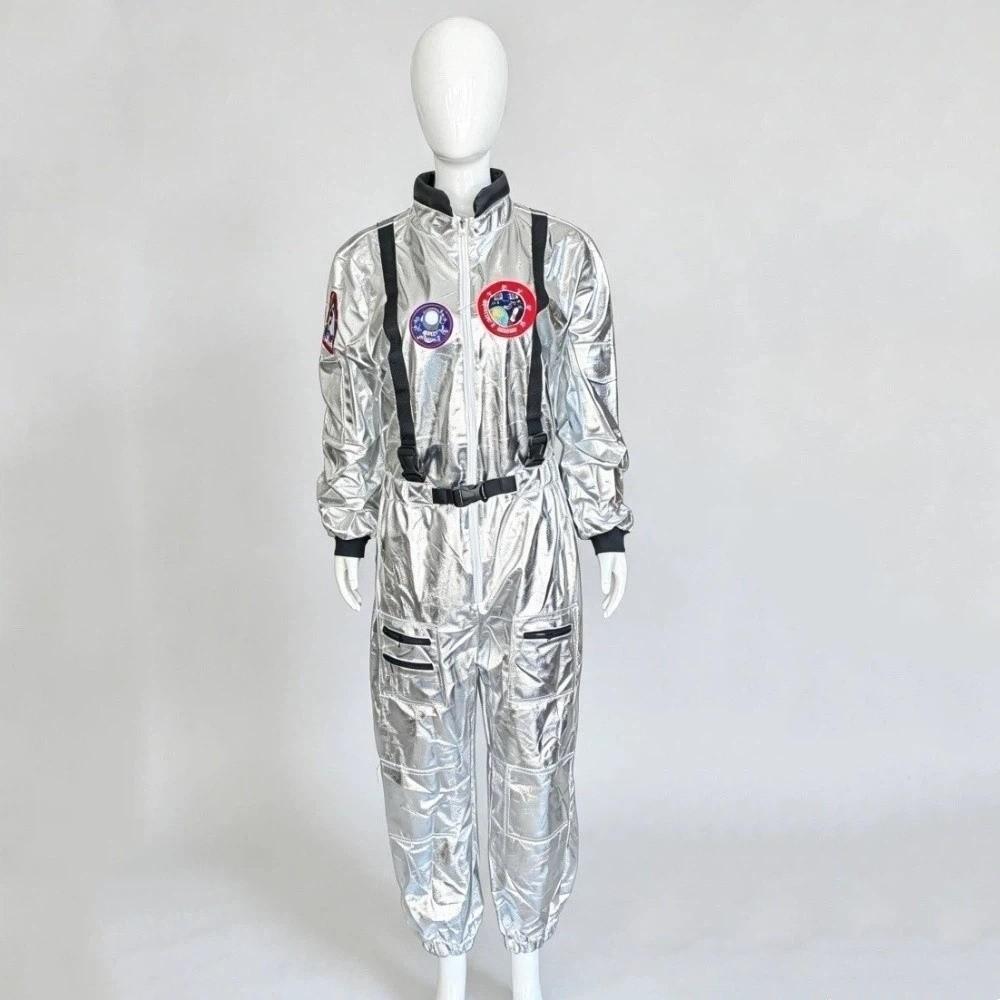 Silver Astronaut Costume Fancy Dress Cosplay Costume Women Spacesuit Christmas