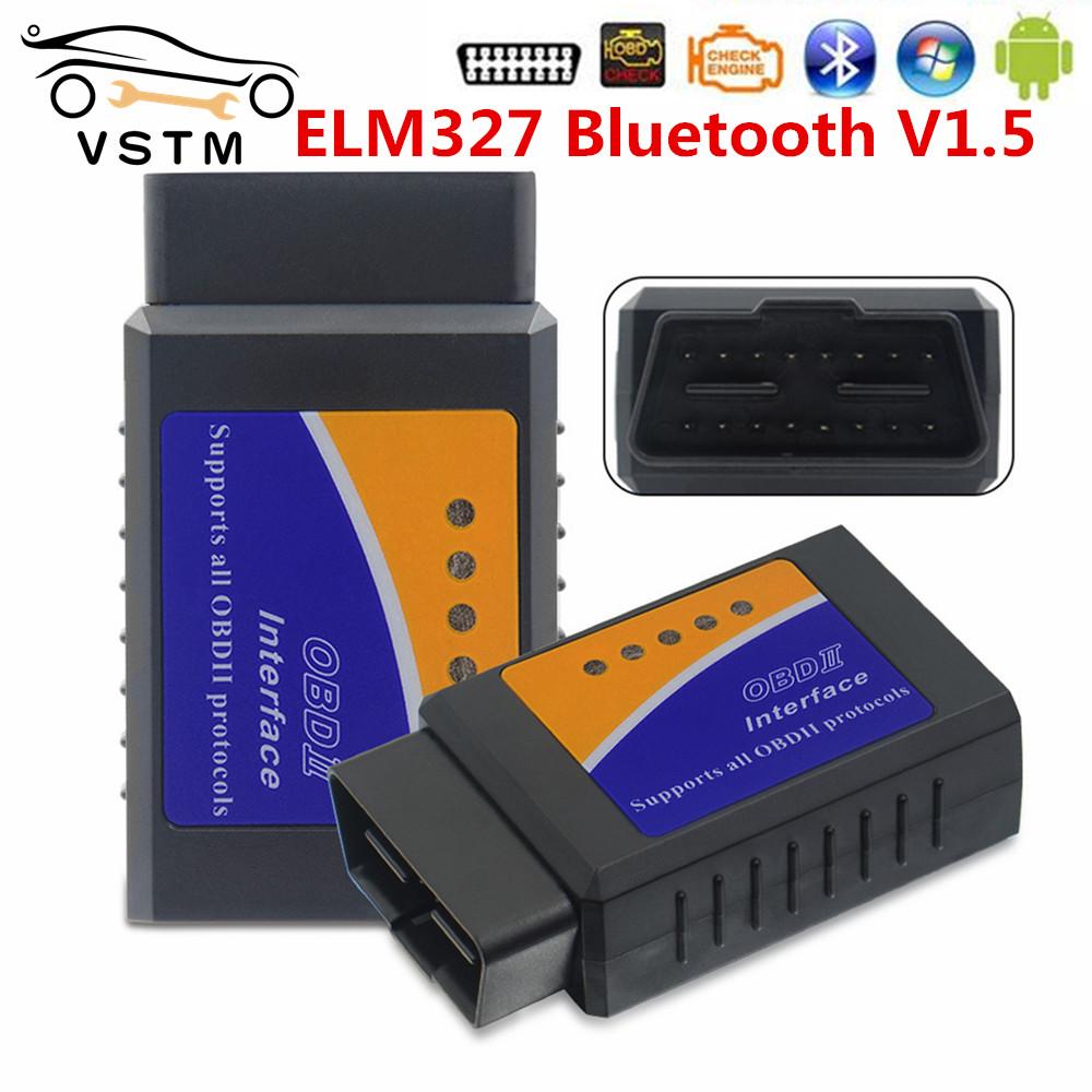 High Quality PIC18F25K80 Chip Super OBD2 ELM327 bluetooth V1.5 Hardware Works Android/iOS OBD ELM 327 OBD2 ELM327 bluetooth V1.5 Code Readers 4