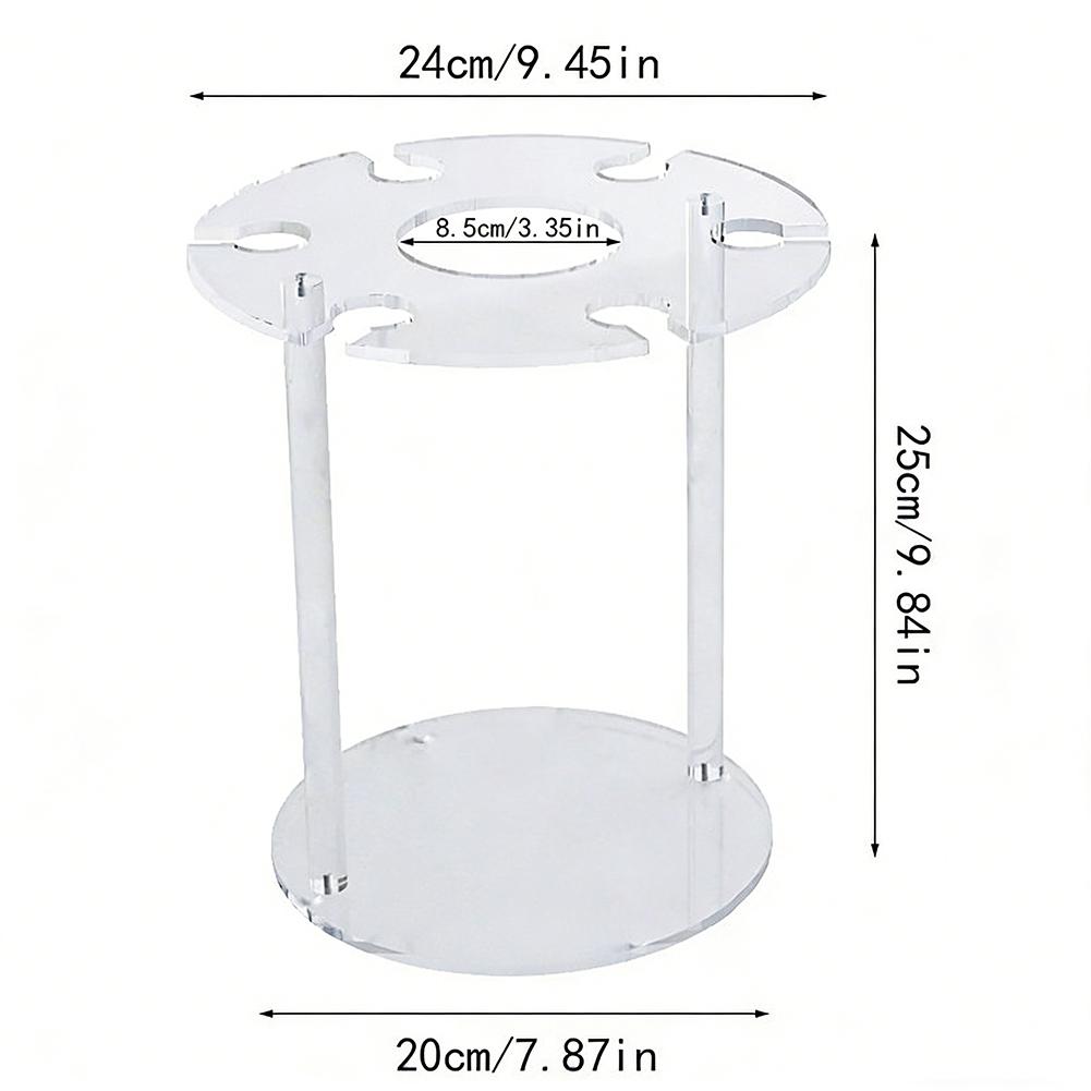 6-Wine-Glass Acrylic Stand - Transparent Tabletop Rack for Home Bar Kitchen or Commercial Bar Glass Organization