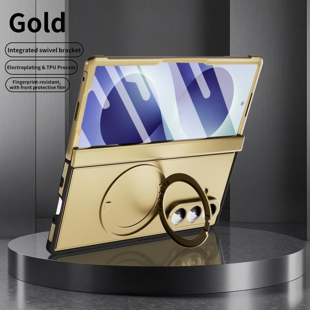 For Samsung Galaxy Z Fold8 Ultra 7 360° Hardware Rotating Bracket Hinge Protection Case Tempered Glass Film Shockproof TPU Cover