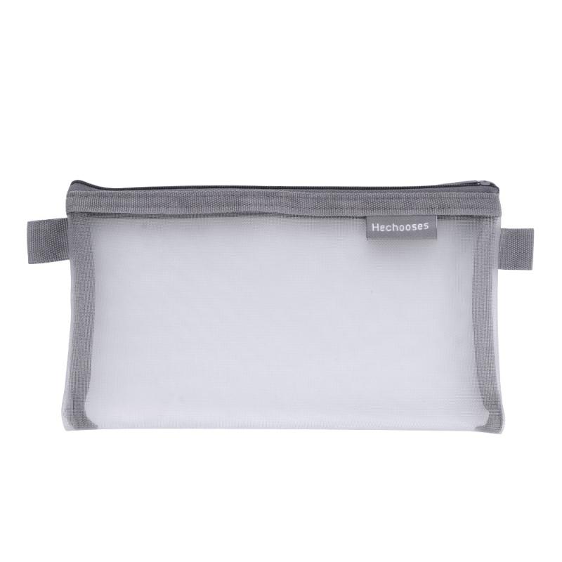 Прозрачный сетчатый пенал для хранения студенческих простых пеналов большой емкости для канцелярских принадлежностей пенал