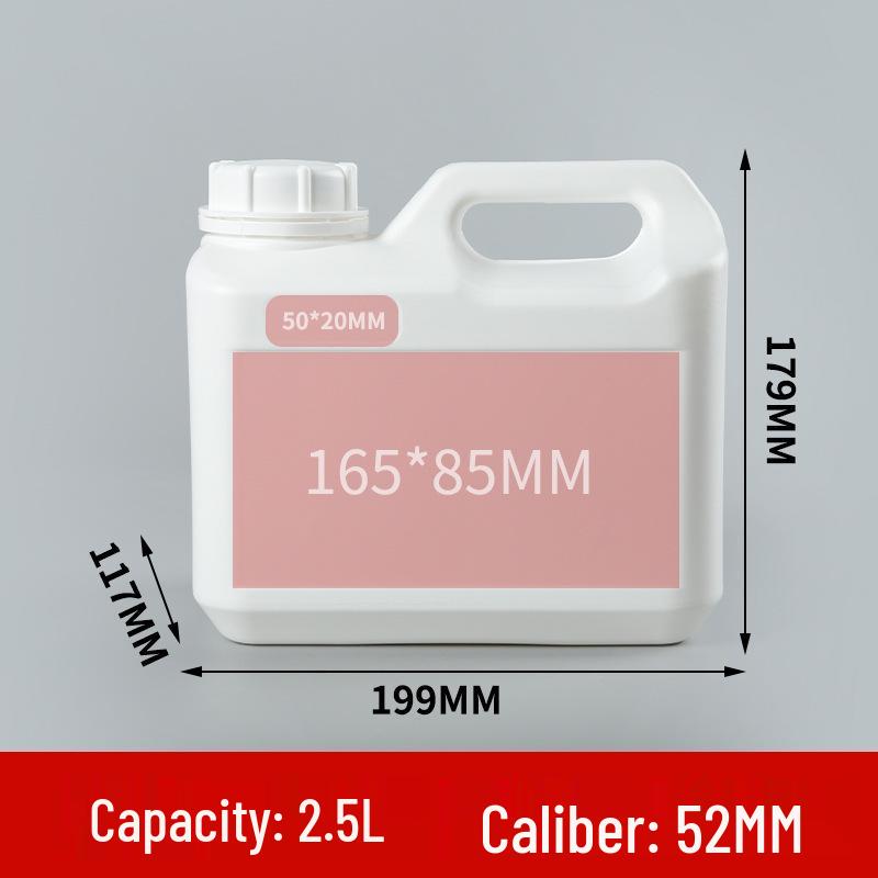 2.5 Liter Acid & Alkali Resistant Square PE Barrel - Thickened Plastic Engine Oil & Waste Liquid Bucket with Handle