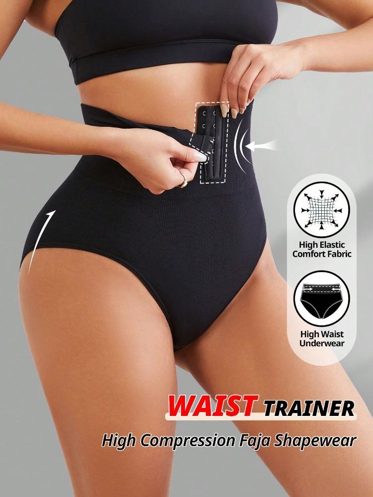 Flarixa High Waist Shapewear Tummy Control Adjustable 2 Level Closure Butt Lifter Seamless Briefs Body Faja Curve Control