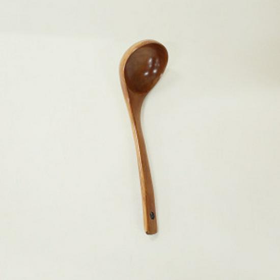 Heat-Resistant Solid Wood Cooking Spatula with Long Handle - Non-stick
