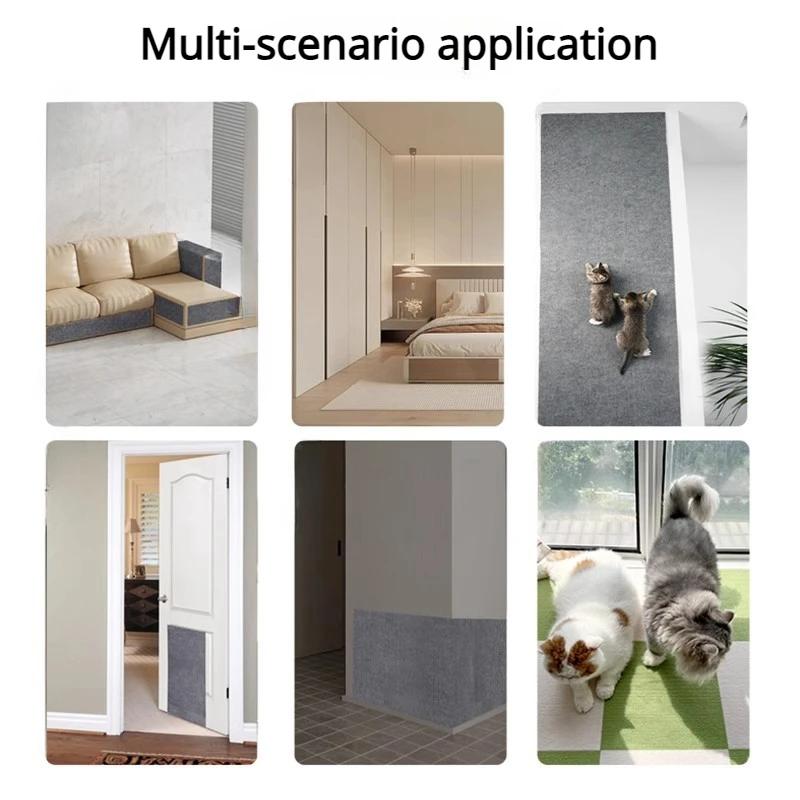 Когтеточка для кошек Аксессуары для кошек Лазалки с фрикционным покрытием Самоклеящийся коврик Защитное покрытие для дивана от царапин Дерево для кошек