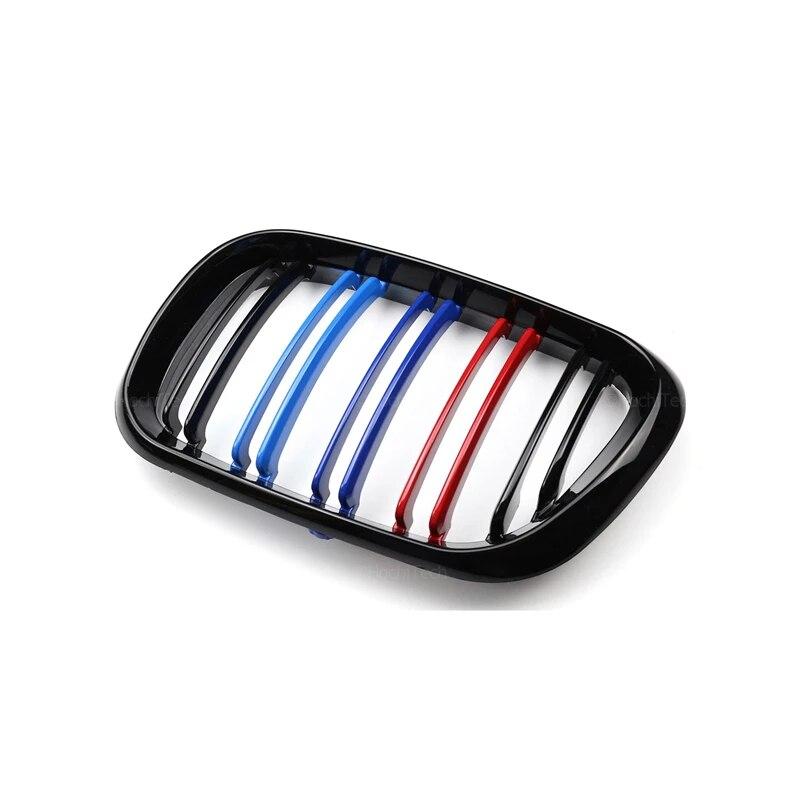 Решетки переднего бампера автомобиля для BMW X5 E53 Pre-LCI 1999 2000 2001 2002 2003, сменная решетка с двойной планкой