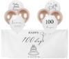Набор украшений на 100-ю годовщину, набор из 9 предметов happy100days 100thУкрашение воздушными шарами (В)