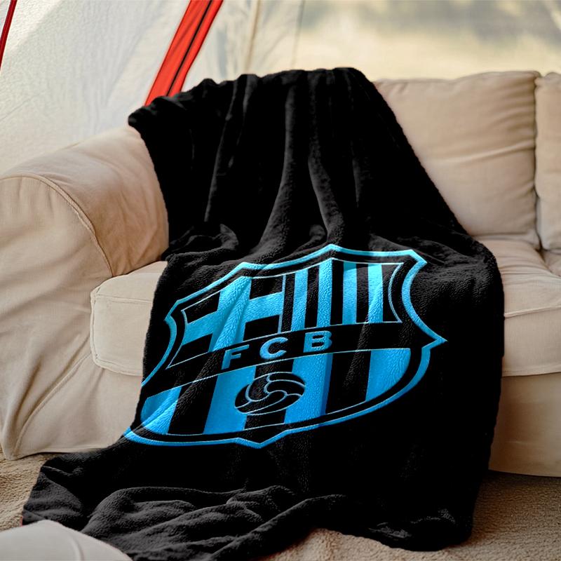 1pc Spanish football club Blanket, Home Printed Throw Blanket - Soft Blanket Gift for Family, Washable Sofa Bed Blanket
