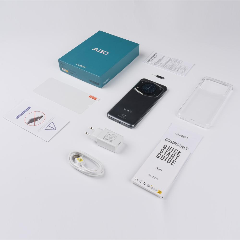 Cubot A30, Android 14 смартфон, 6 ГБ ОЗУ+128 ГБ ПЗУ, 90 Гц 6,745-дюймовый дисплей, 5100 мАч аккумулятор, 48 МП камера, Face ID