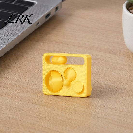 Орнамент для снятия стресса 3D-печать 4-в-1 Игрушка-фиджет Вращающийся слайдер Спиннер Бесшумный дизайн Тревожность Многофункциональное средство для концентрации Разноцветный Портативный