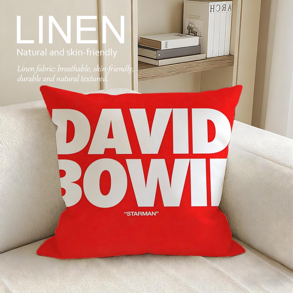 Music David Bowie Cushion Cover Pillowcase Set Pcs x x Breathable Washable Sofa Cushion Cover