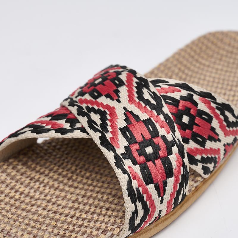 Простые туфли на льняной подошве, повседневные туфли без шнуровки с открытым носком, удобные домашние тапочки