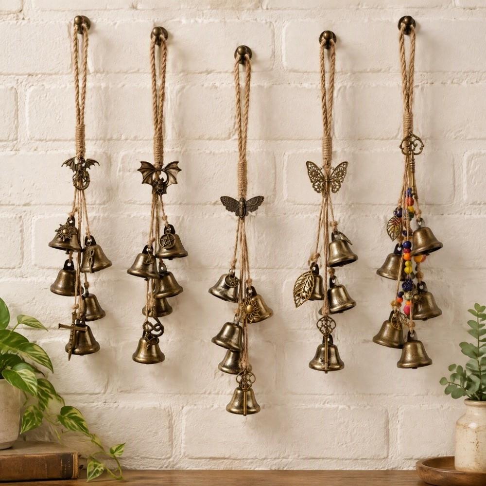 Handmade Witch Bells Vintage Wind Chime Bell Door Hanger Metal Bell Pendant Garden