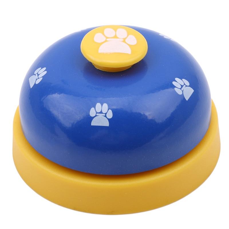 Pet Call Bell Dog Ball-Shape Paws Printed Meal Feeding Educational Puppy Interactive Training Tool