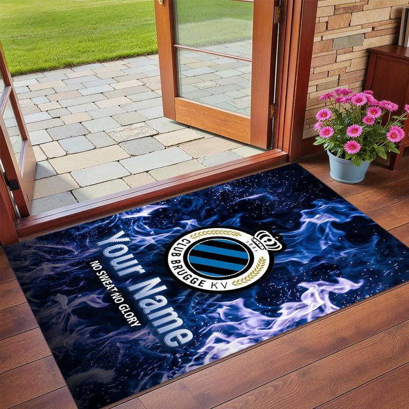 Crystal Velvet Rug Custom Name Text, Soft Non Slip Floor Mat Home DecorClub Brugge FC