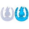 Wall Hanging Resin Moulds Horseshoe Silicone Moulds Epoxy Resin Cowboy Rider Mould for DIY Craft Christmas Home Decor