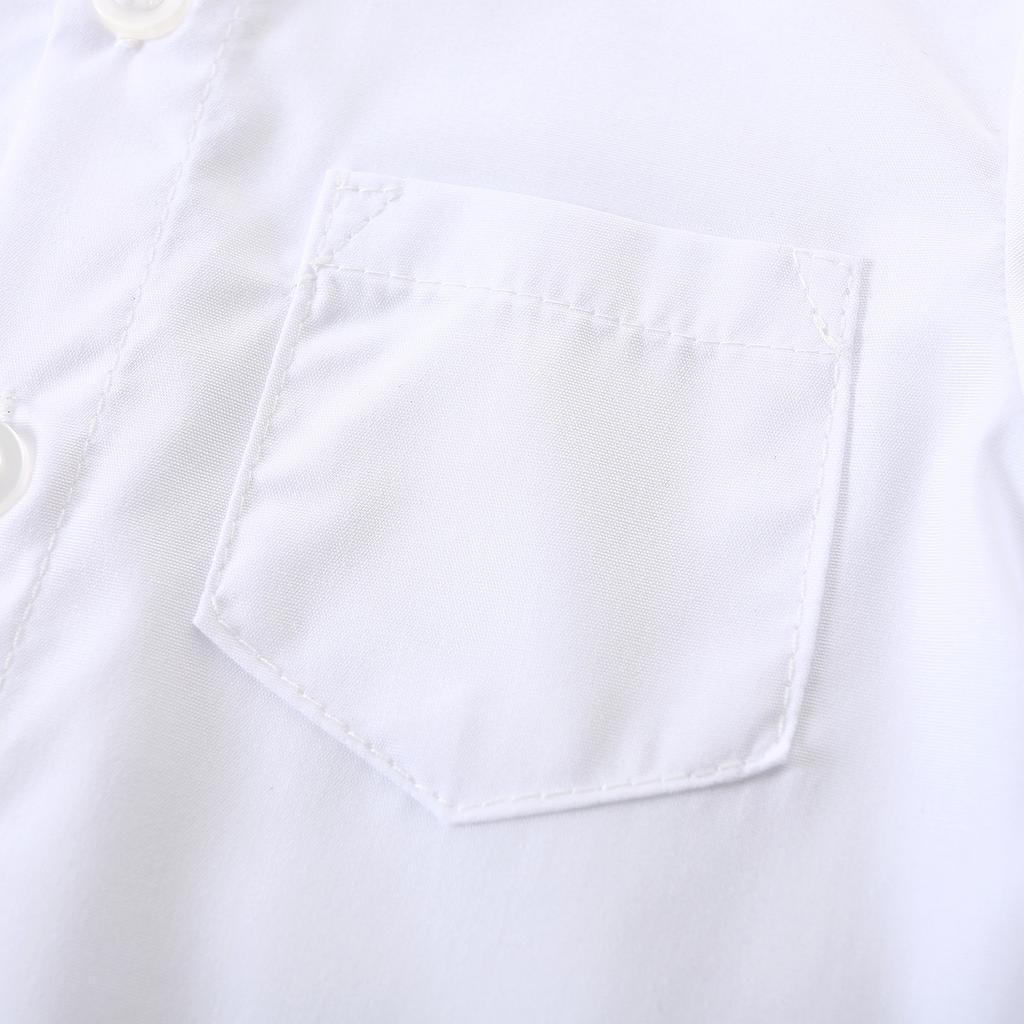 Комплект шорт для мальчика, однотонная рубашка с коротким рукавом на пуговицах и шорты для подтяжки, комплект из 2 предметов, мужской костюм