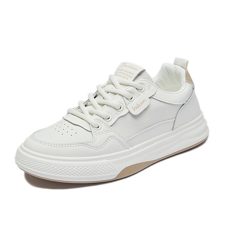 Spring White Shoes New Style of Female Students' Thick-soled High-rise Sports Shoes Casual Street Shot
