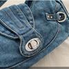 Underarm Bag Retro Denim Shoulder Bag Y2K Cloth Armpit Bag Trend Denim Handbag  Shopping