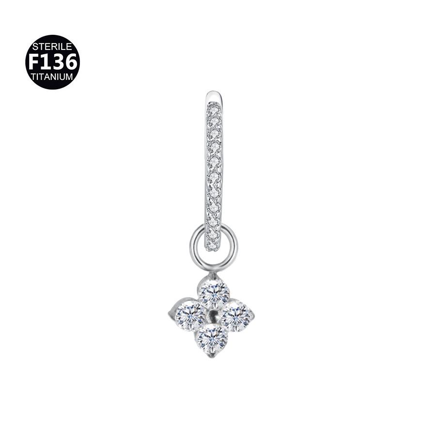 2024 F136 титановый сплав овальная подвеска для носа и ушей украшения для пирсинга, 1.2*8/10 мм