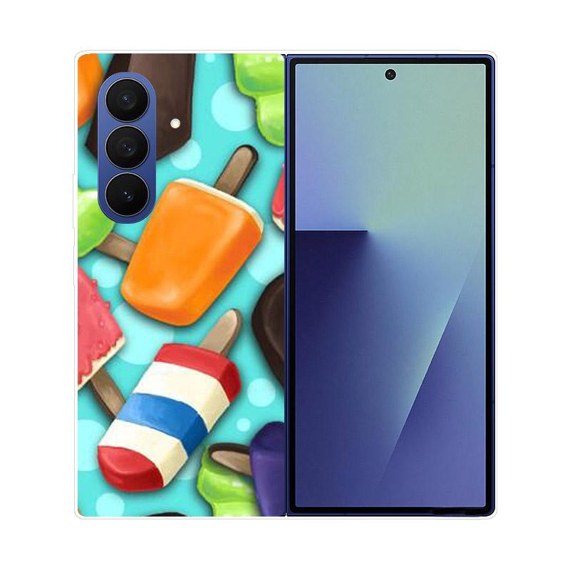 Прозрачный складной чехол для телефона Samsung Galaxy Z Fold 6 7 Прозрачная ударопрочная жесткая крышка из ПК для Samsung Z Fold7 Fold6 Чехол Capa