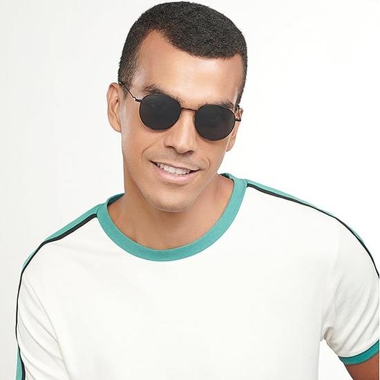 VINCENT CHASE EYEWEAR от Lenskart|Поляризационные солнцезащитные очки| Круглые оправы с полной оправой от бренда, последняя модель | 100% защита от ультрафиолета|Для мужчин и женщин|Средний|Vc S13137, серый