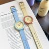 High-End Cream Canvas Strap Quartz Watch - Korean Style Fashion for Girls