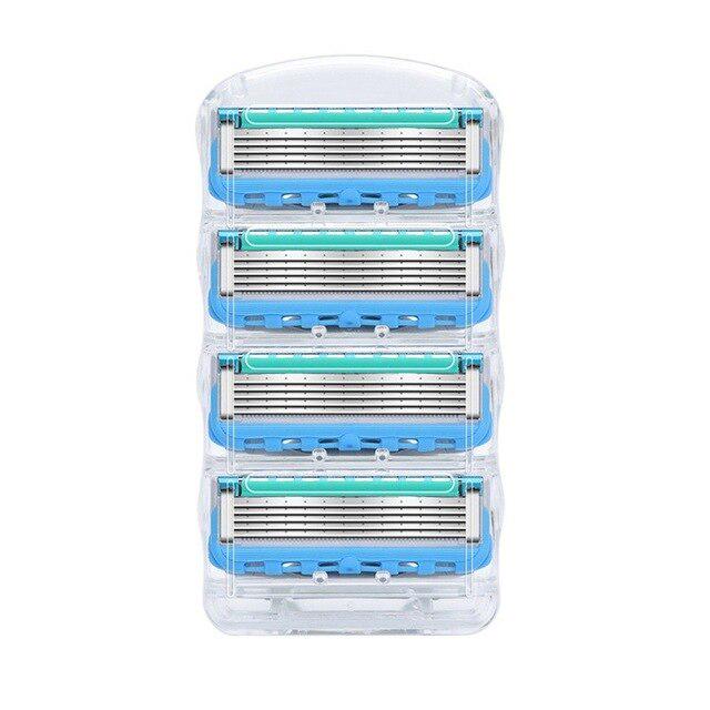 4 шт. лезвия для бритья, кассета, лезвие для бритья для мужчин, лицо