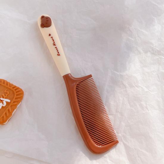 Парикмахерская расческа Yousheng с мелкими зубцами, очаровательная, милая, мультяшная, профессиональная, косметическая, аксессуар для волос, расческа из смолы в виде маленького кролика для студентов