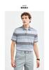 Collar Pineapple Flower Striped Short-sleeved T-shirt