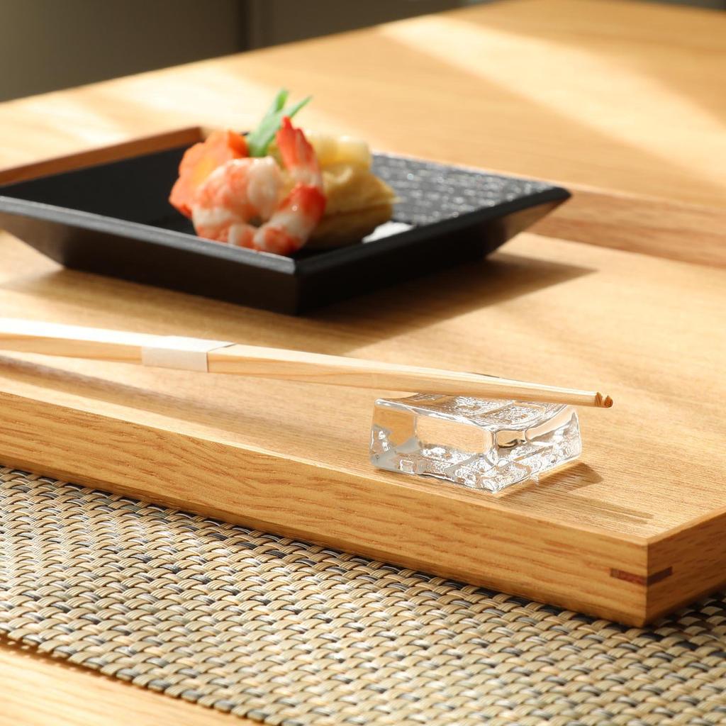 ADERIA Подставка для палочек Максимальная x x Высота Подставка для палочек Угловой Набор из 5 штук Хрустальное стекло Сделано в Японии 3.5 3.5 1.6см F-70861