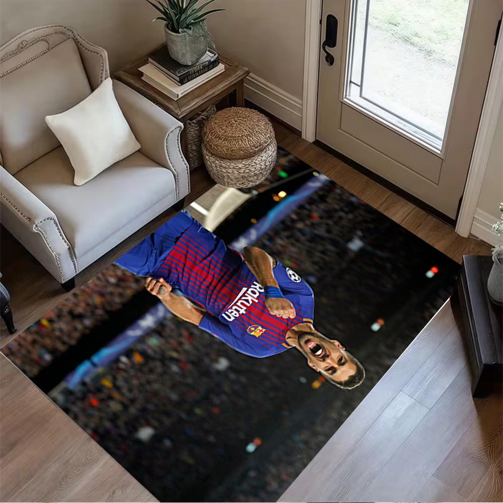 Ecuadorian Football Legend Floor Rug Office Rug Suitable for Bedrooms Living Rooms Playrooms Entryway Anti-slip Rug Anime Office Decor
