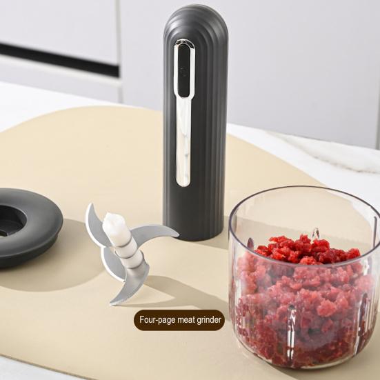 Электрический кухонный комбайн, перезаряжаемая мясорубка с 2 лезвиями