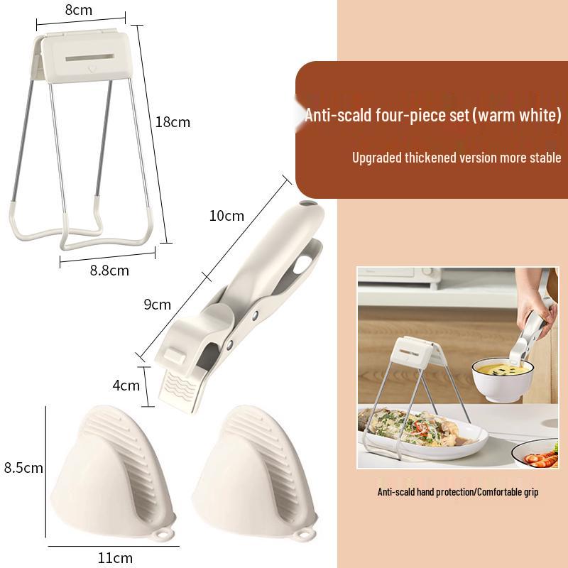 Silicone Non-Slip Bowl Lifter and Plate Clip for Microwave and Steamer Safety