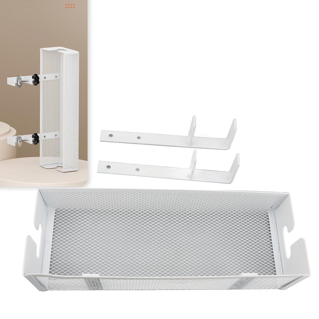 Подстольный лоток для прокладки кабелей Сетчатый короб для прокладки кабелей с креплением-зажимом Органайзер для кабелей для офиса дома Белый