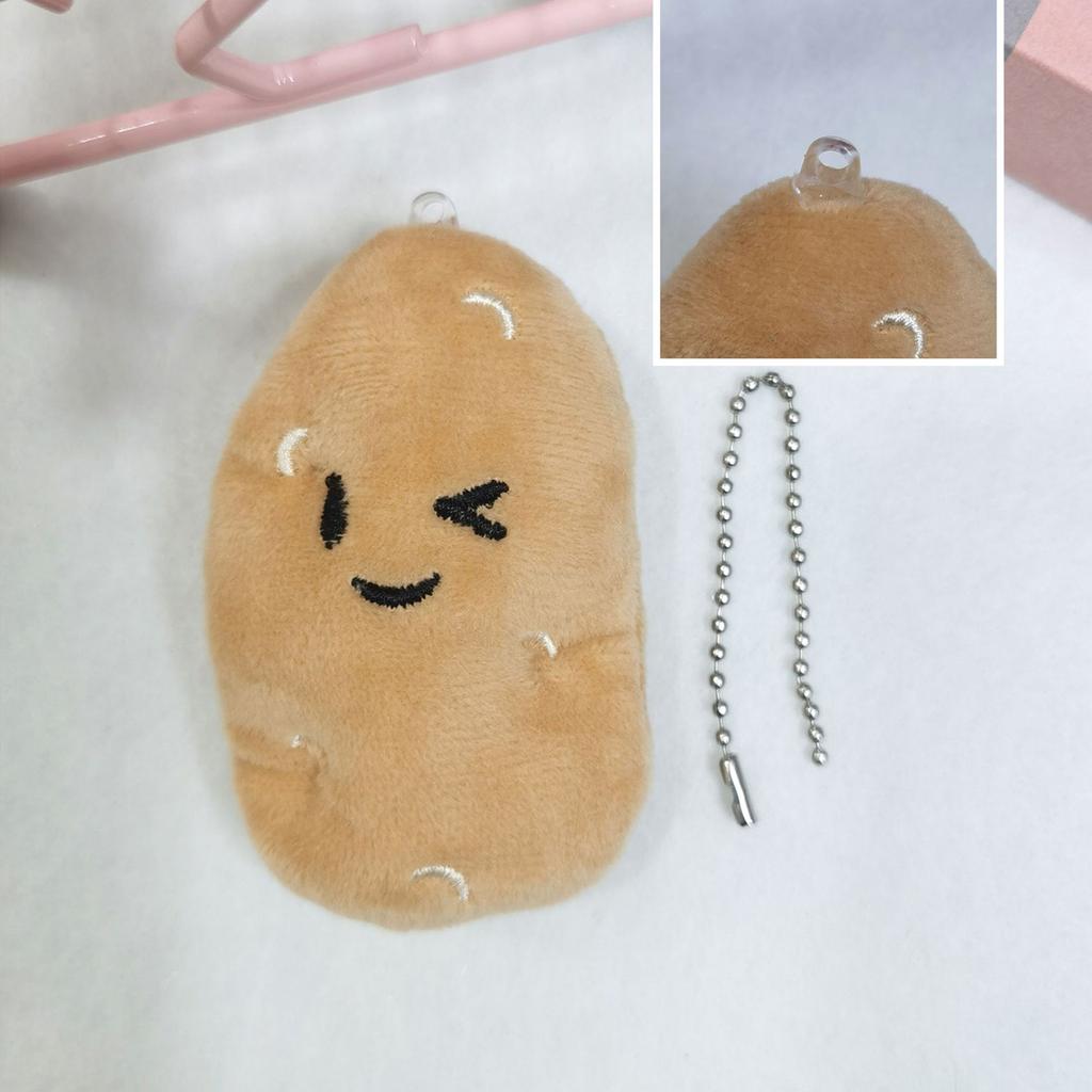 Soft Fabric Potato Doll Key Chain Brooch Pendant Plush Keychain Creative Bag Charm Decorations for Women and Girls