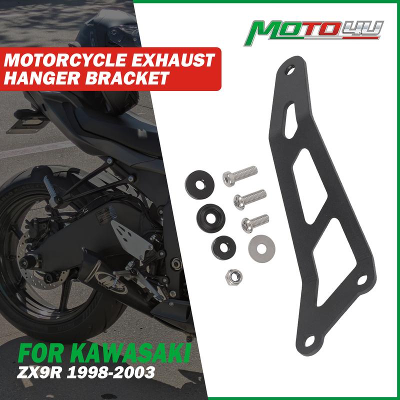 MOTO4U Для Kawasaki ZX-9R ZX9R 1998 1999 2000 2001 2002 2003 Алюминиевый кронштейн выхлопной трубы Кронштейн глушителя Аксессуары Опора глушителя