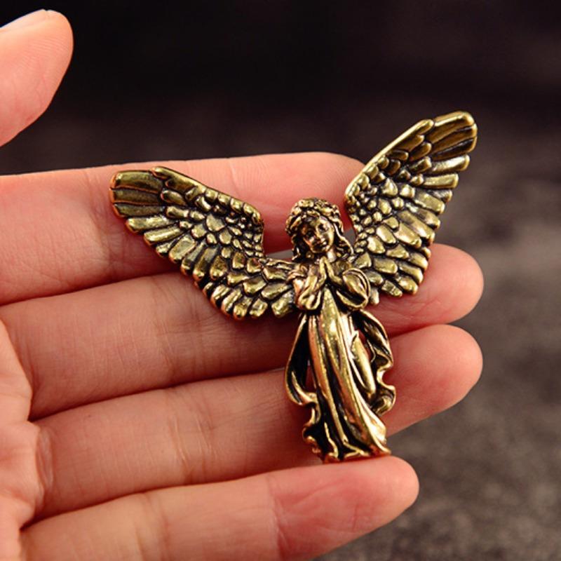 Антикварная медная статуя Бога любви Купидона, маленькие украшения, латунные статуэтки ангелов, настольные украшения, аксессуары для домашнего декора