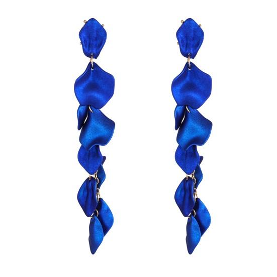 1 пара женских серег-лепестков в стиле ретро, ​​антиаллергенные легкие украшения для ушей, ювелирные изделия, подвесные серьги для выпускного вечера, коктейля, длинные висячие серьги